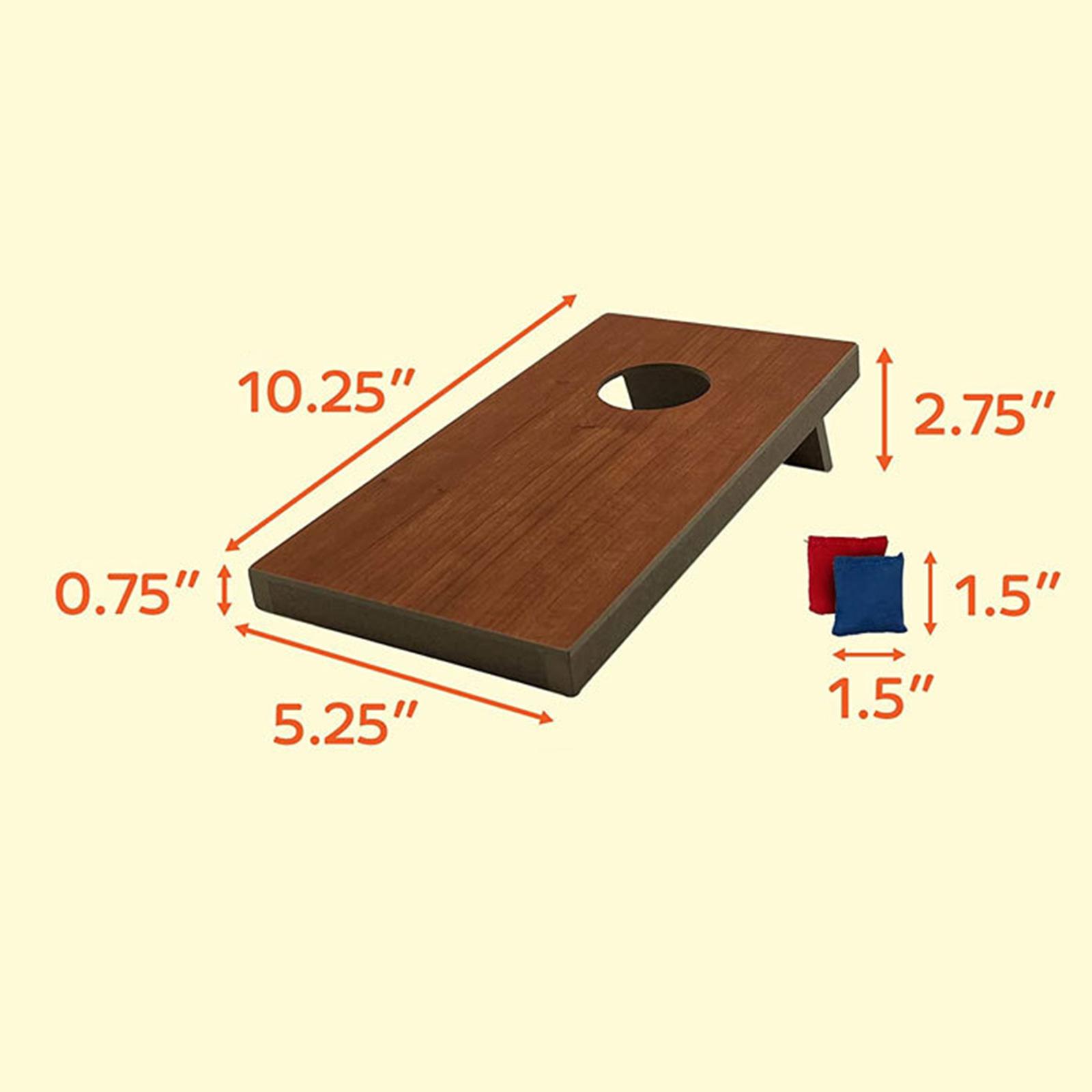 Cornhole Board Set - 2Pcs Portable Mini Desktop Cornhole Set