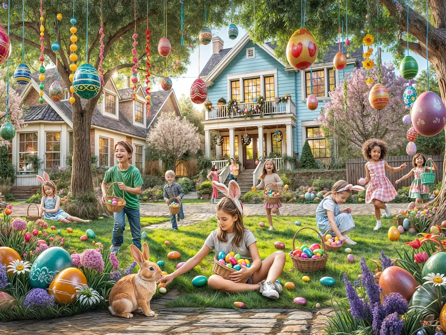 Party Games Easter For Family - Happy Easter 1000/520/120 Pieces Jigsaw Puzzles