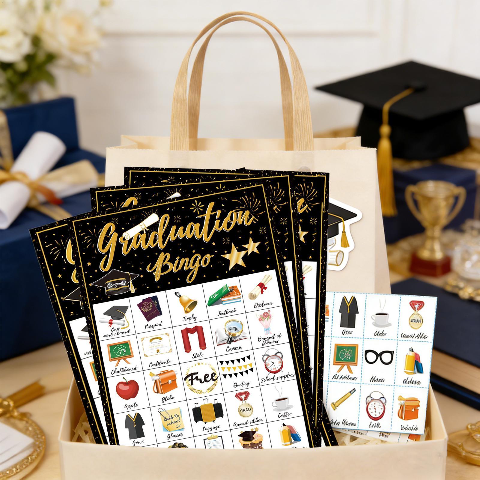Party Games College - Graduation Bingo Game Cards 24-Player Grad