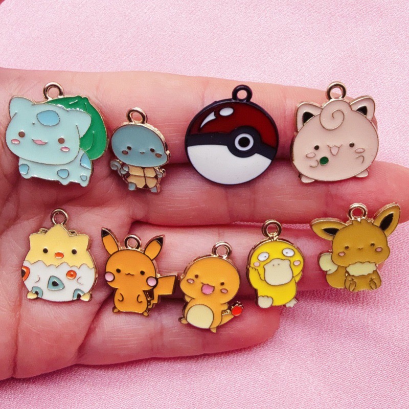 Party Games Game - 10pcs Cartoon Drip Oil Jewelry Accessories