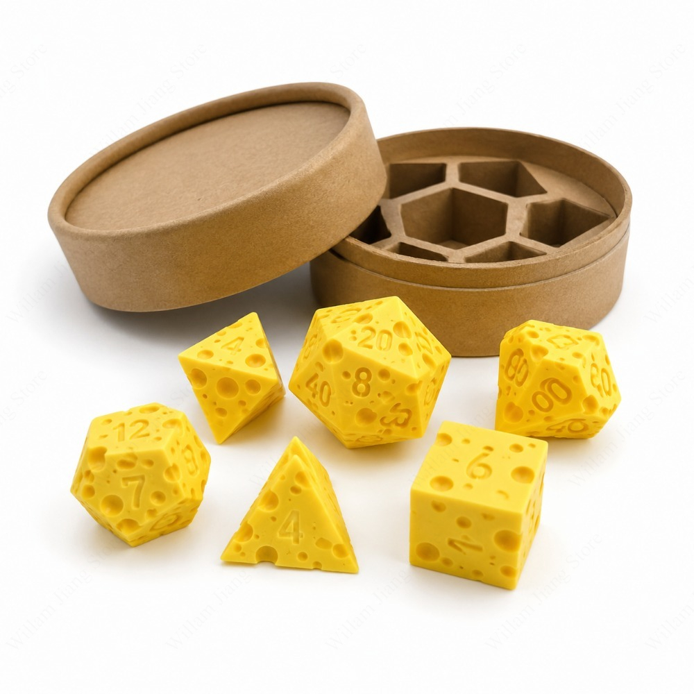Party Games Easter For Family - 3D Printed Cheese Dice Set with
