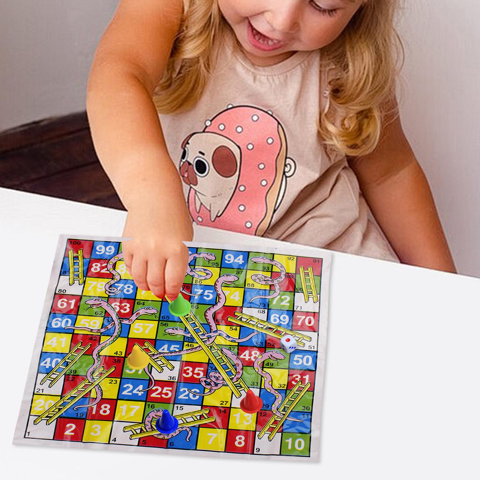 Party Games Kids And Adults - Mini Snakes and Ladders Board Game