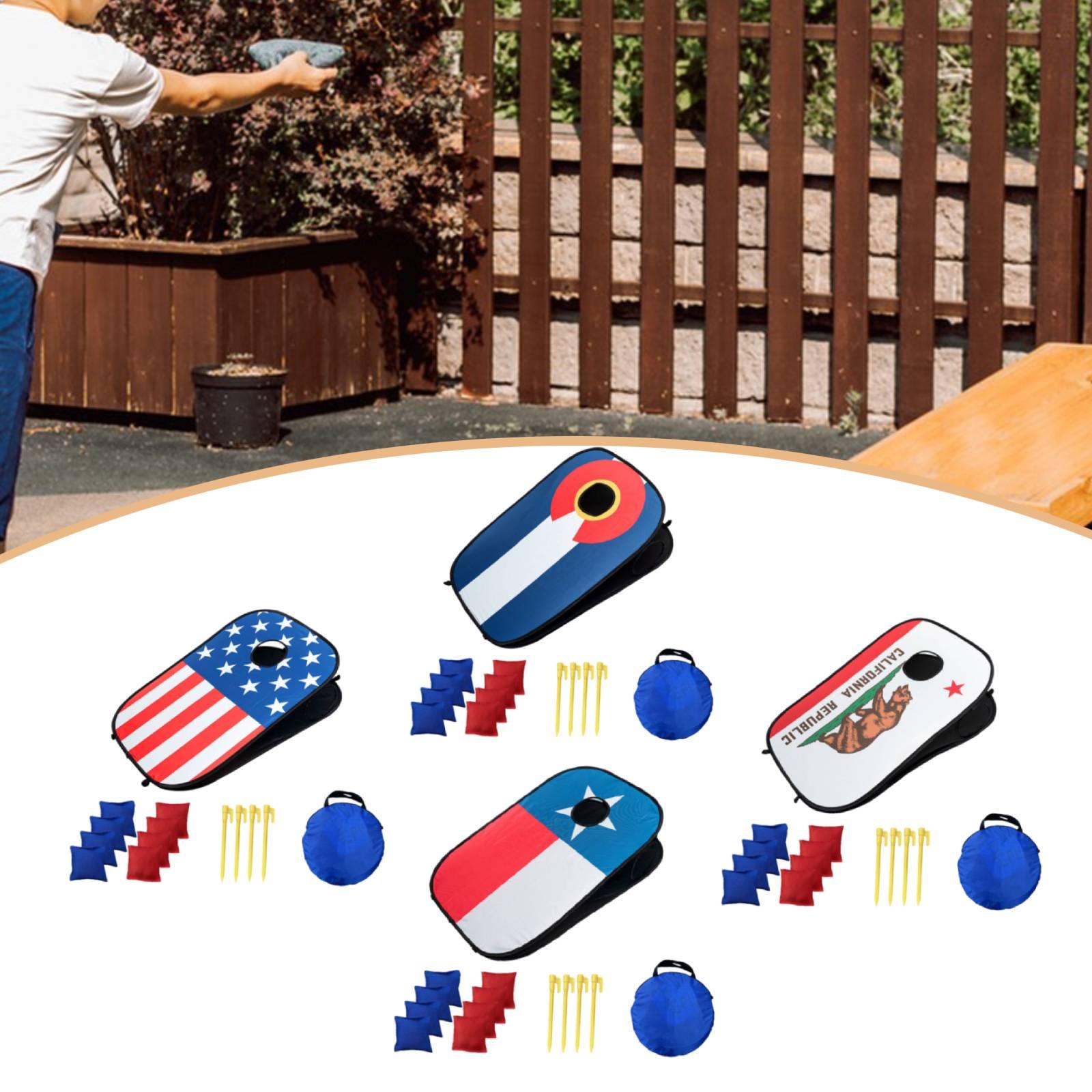 Cornhole Board Set - Portable Corn Hole Board Set with