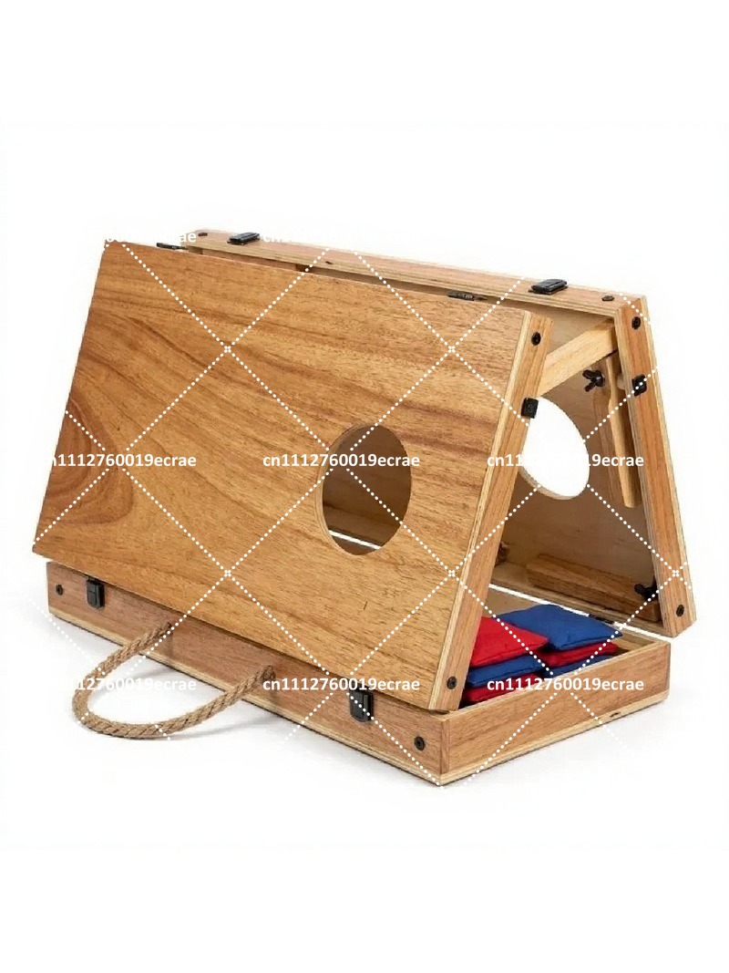 Cornhole Board Set - Premium Wooden Foldable Cornhole Set Bean