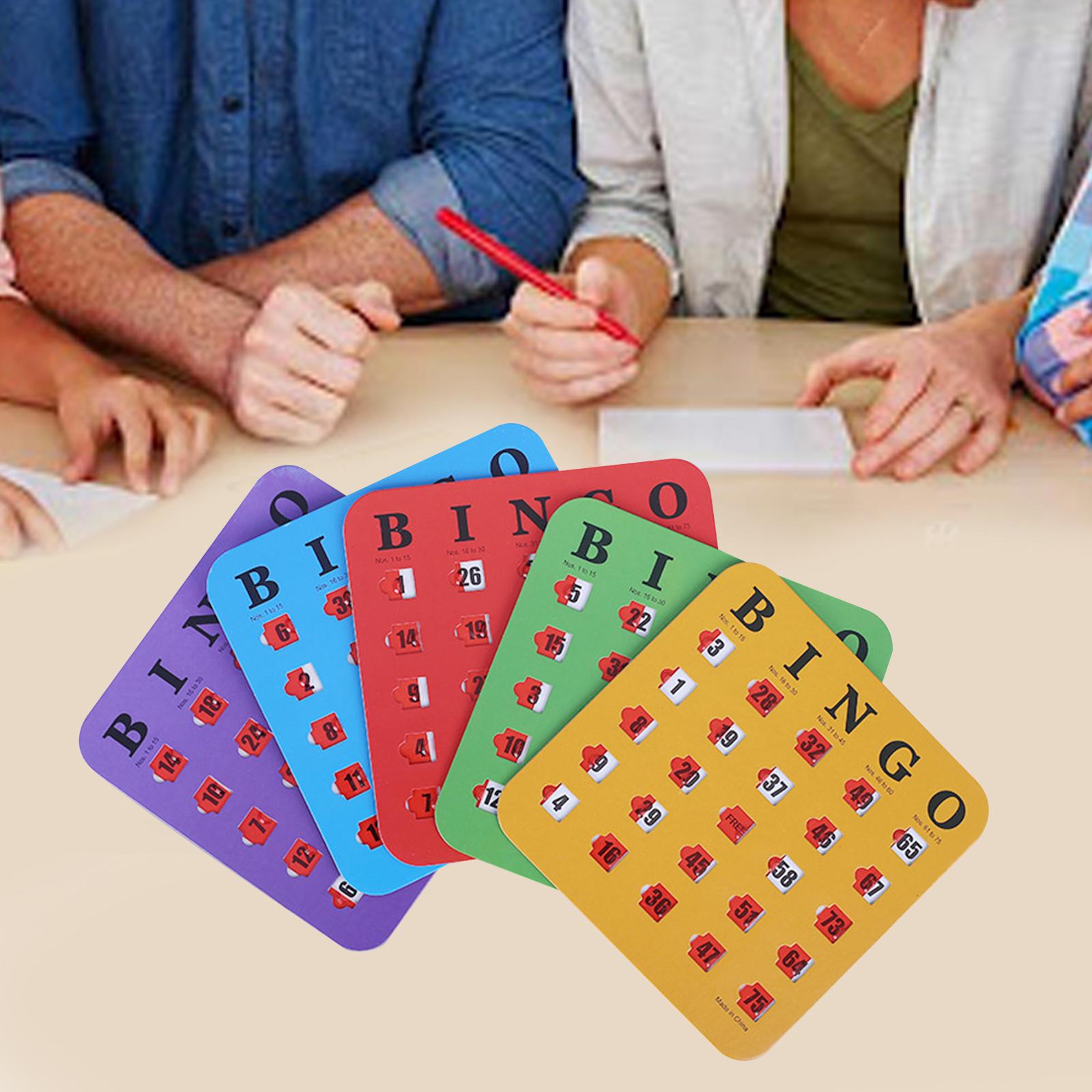 Party Games For Adults Large Group - 5 Pieces Large Print Bingo Cardboard