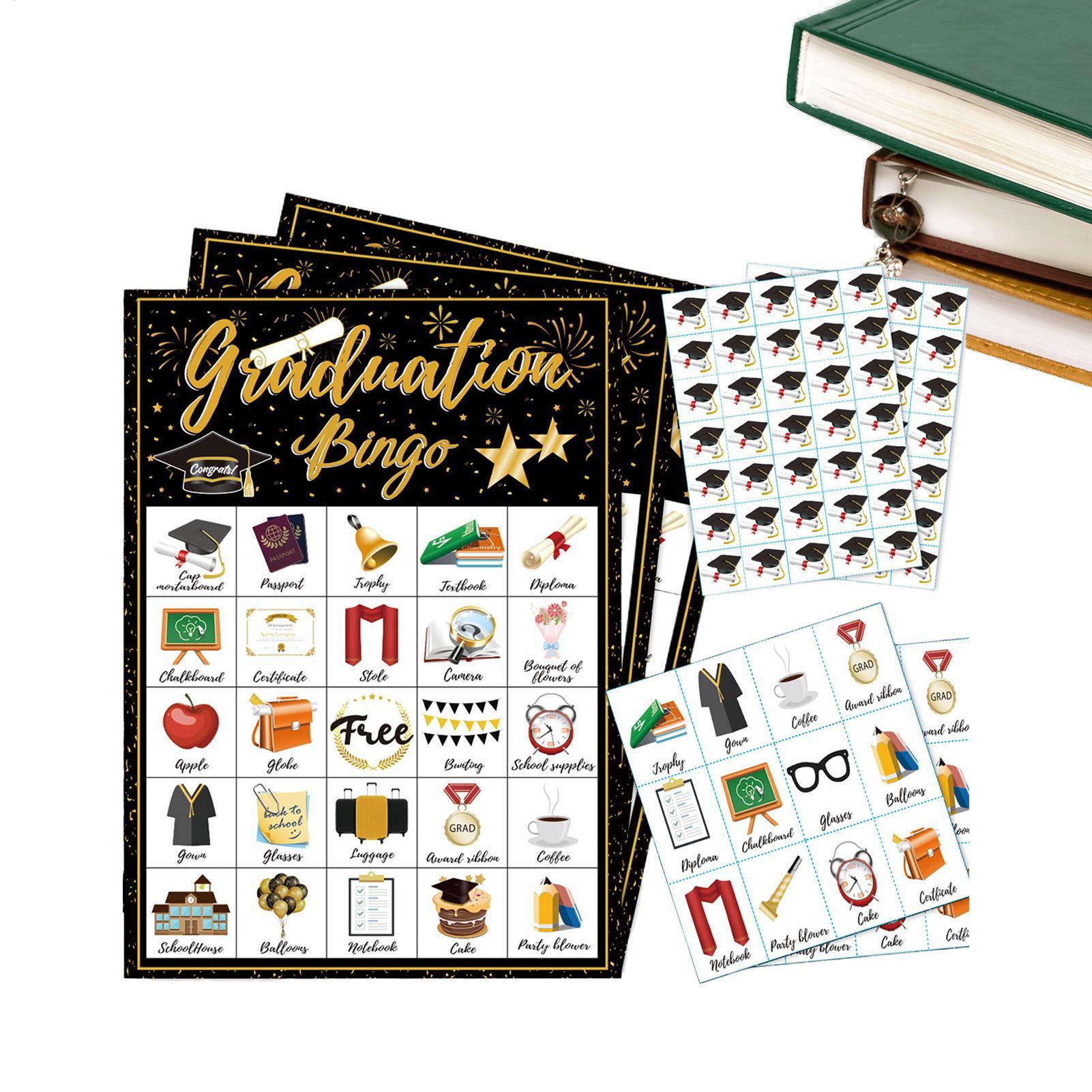Party Games College - Graduation Party Bingo Cards 24 Players
