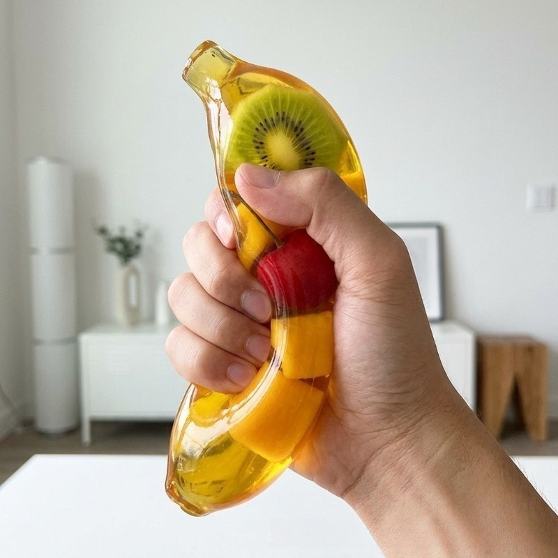 Party Games Game - Fruit Banana Jelly Squishy Toy Stress