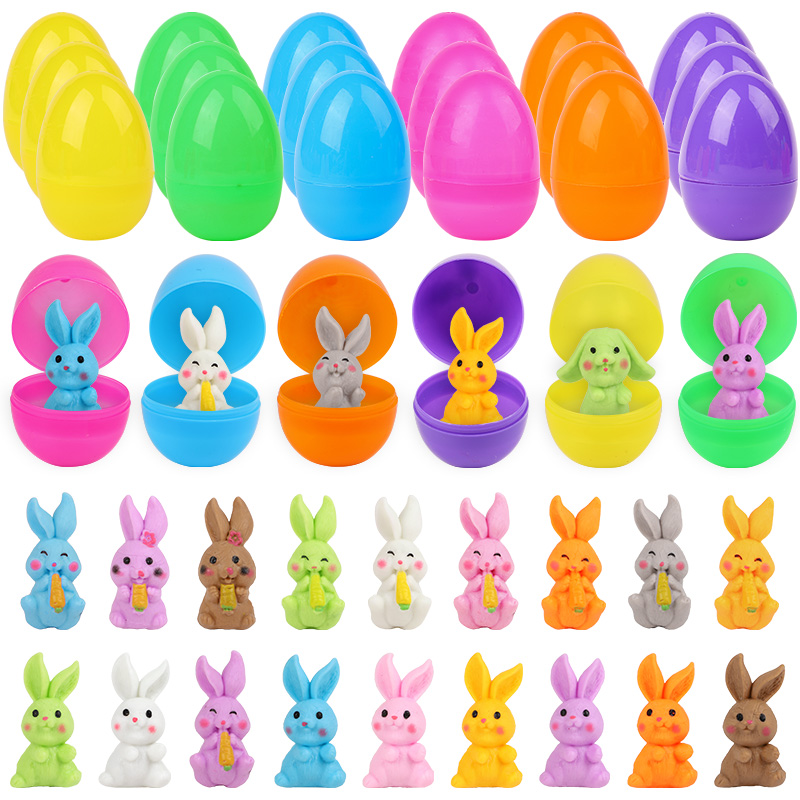 24Pcs Easter Egg With Rabbit F - огляд і ціна Party Games Egg