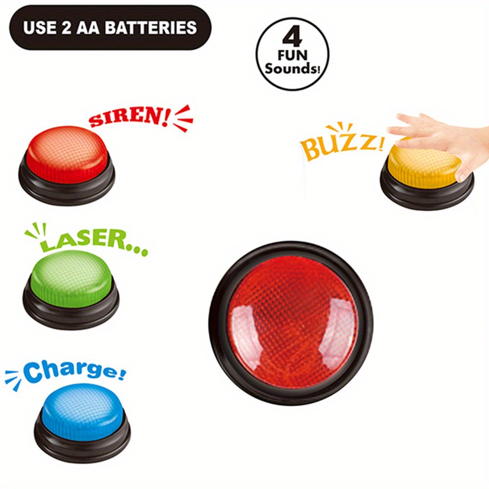 4pcs Lights and Sounds Buzzers - огляд і ціна Party Games Kids