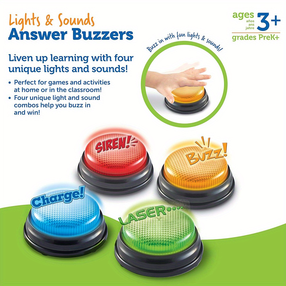4pcs Lights and Sounds Buzzers - огляд і ціна Party Games Kids