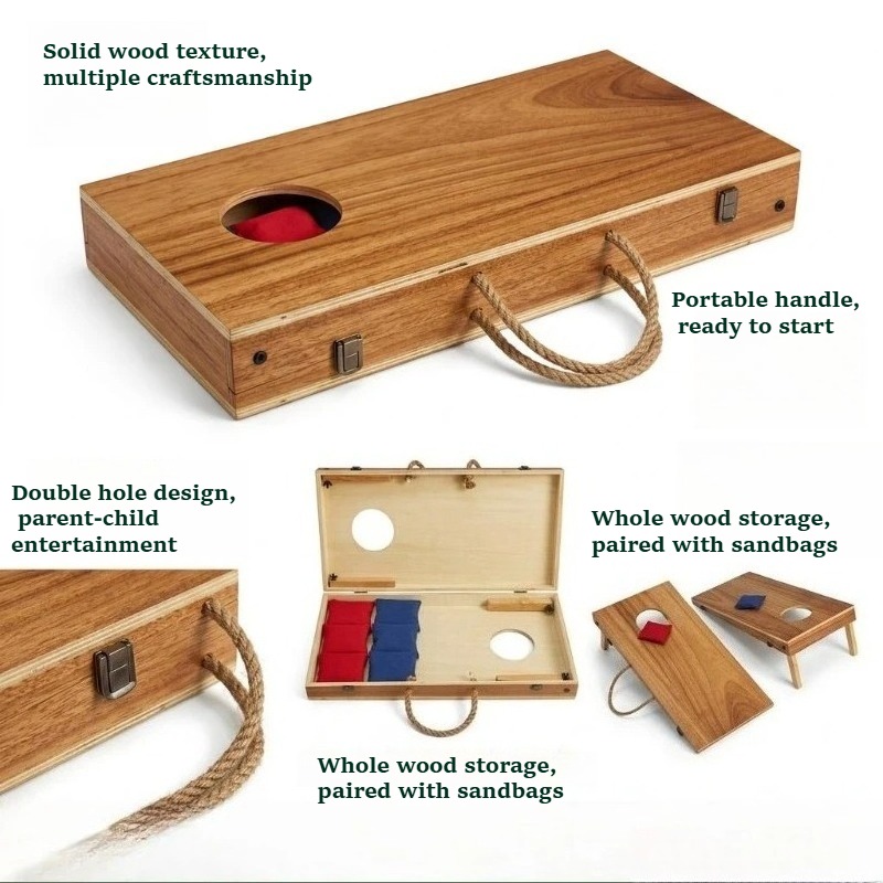 Premium Wooden Foldable Cornho - огляд і ціна Cornhole Board Set