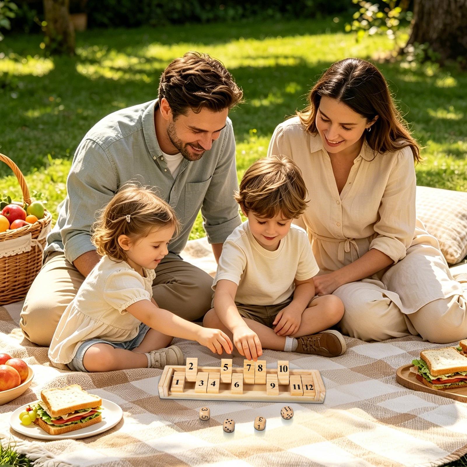 Shut The Box Game Wooden Numbe - огляд і ціна Party Games Usa