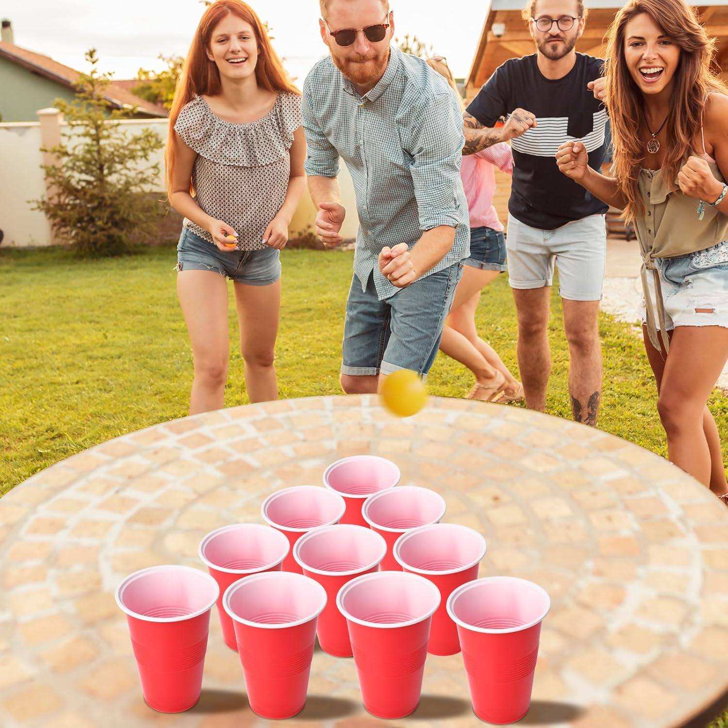 Cup Pong Game Set 22 Pcs 16 Oz - огляд і ціна Party Games Jenga