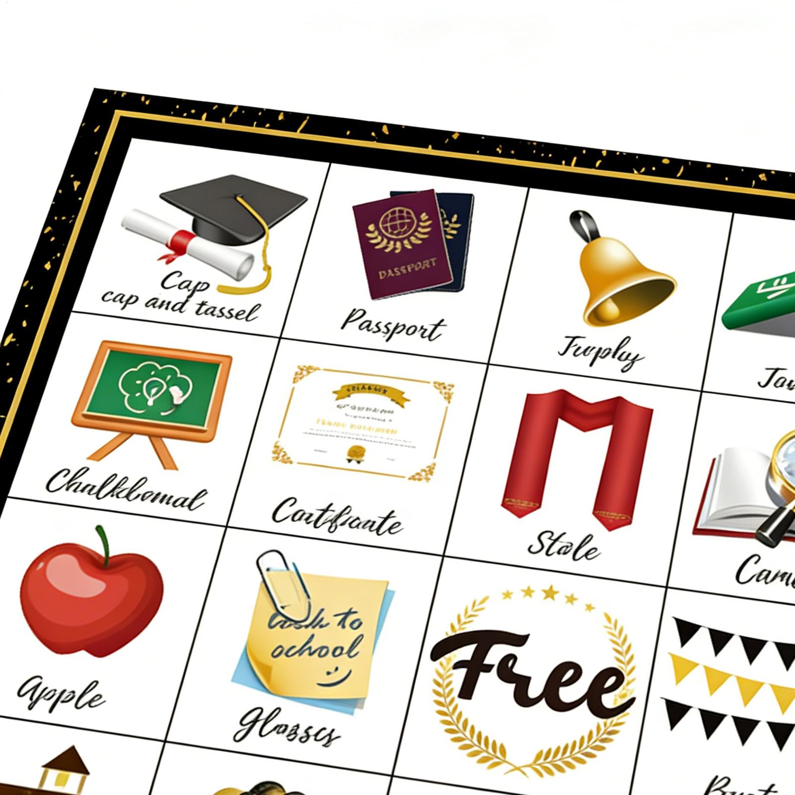 Graduation Bingo Game Cards 24 - огляд і ціна Party Games College