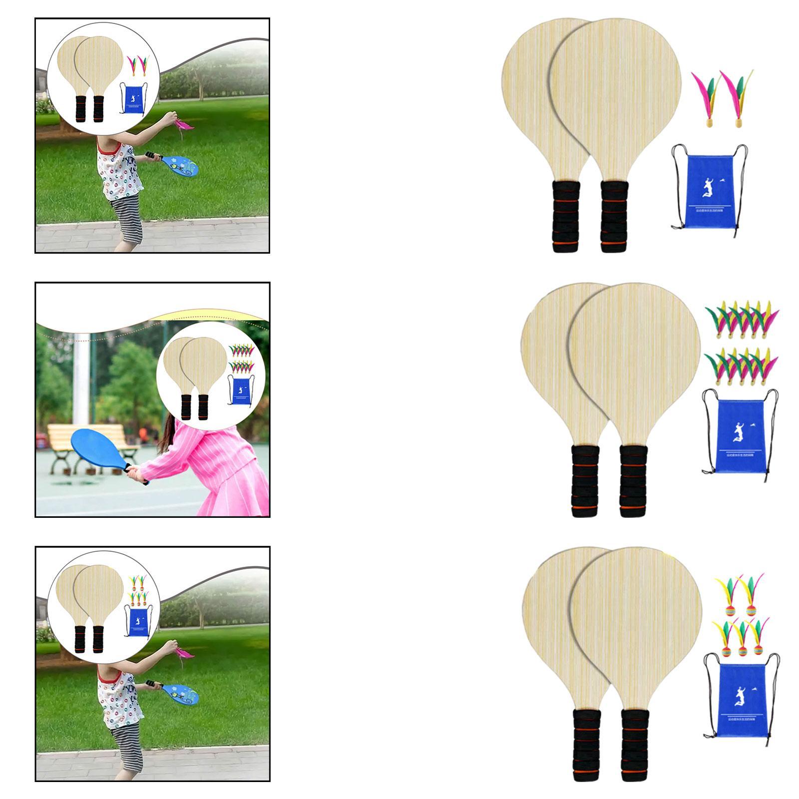 2Pcs Wood Badminton Paddle Set - огляд і ціна Badminton Set Garden