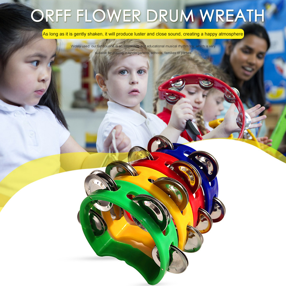 4pcs Tambourine Jingles Rattle - огляд і ціна Party Games Kids