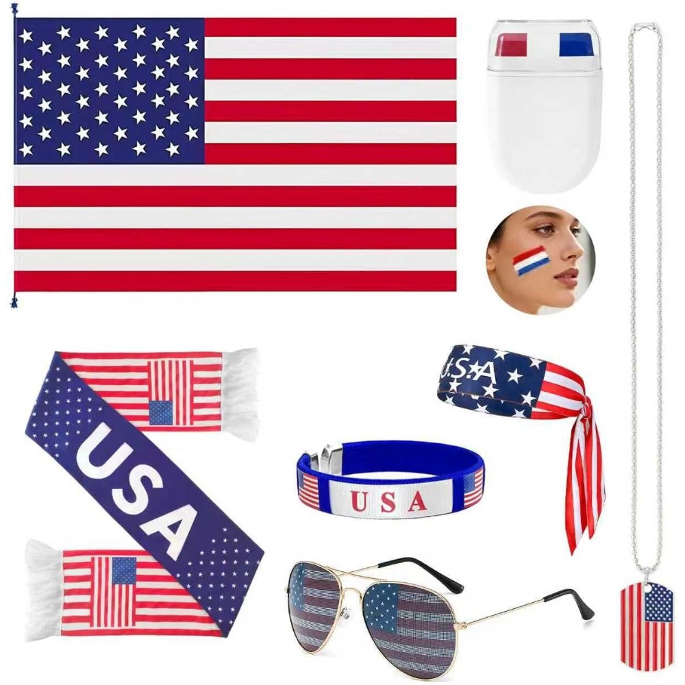 2026 USA Fan Kit Patriotic Sup - огляд і ціна Party Games Usa