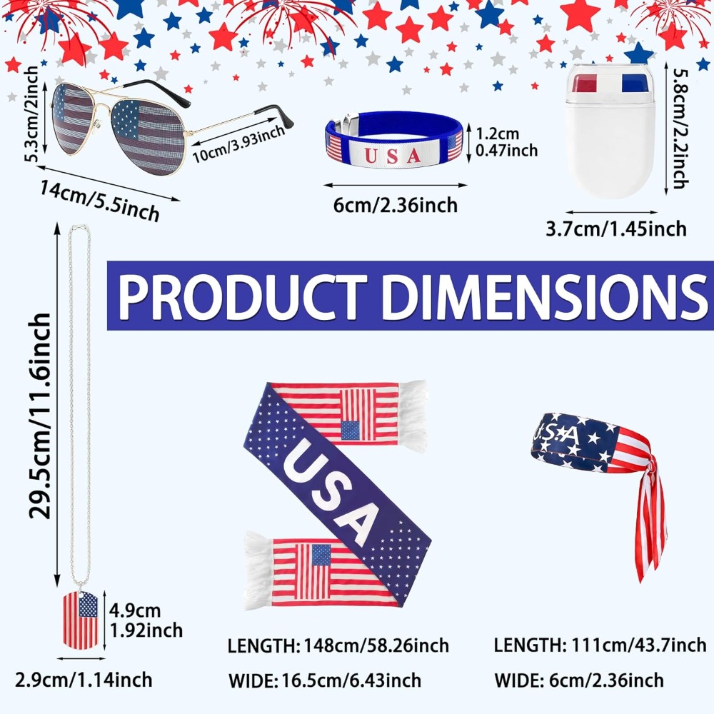 2026 USA Fan Kit Patriotic Sup - огляд і ціна Party Games Usa