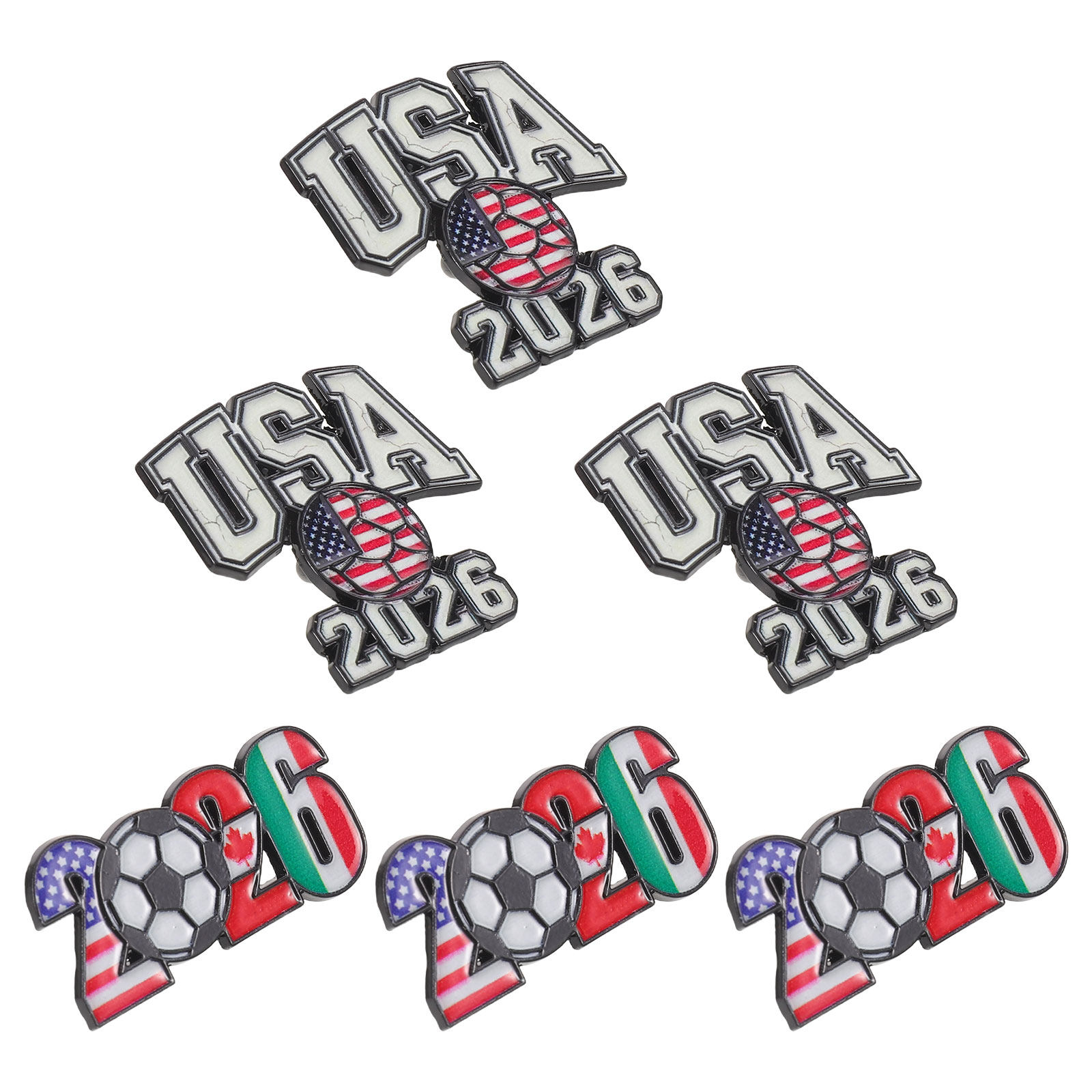 6Pcs Soccer Lapel Pins Metal F - огляд і ціна Party Games Usa
