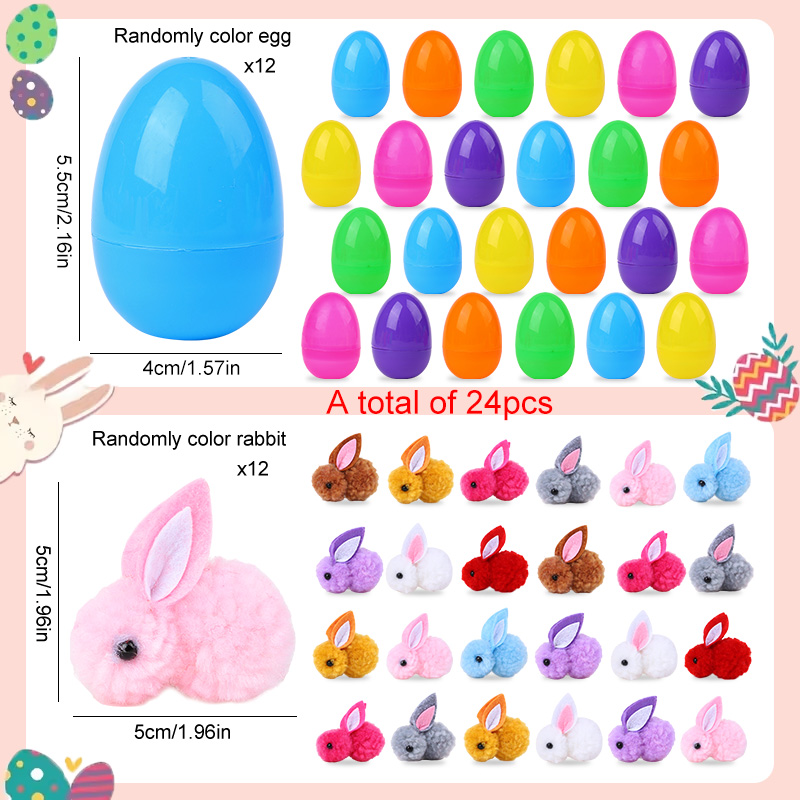 24Pcs Cute Easter Egg with Rab - огляд і ціна Party Games Egg