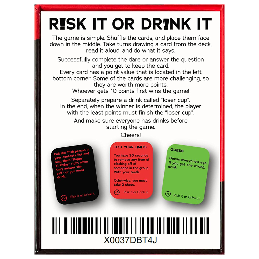 Risk It Or Drink It Fun Party  - огляд і ціна Party Games Questions For Adults