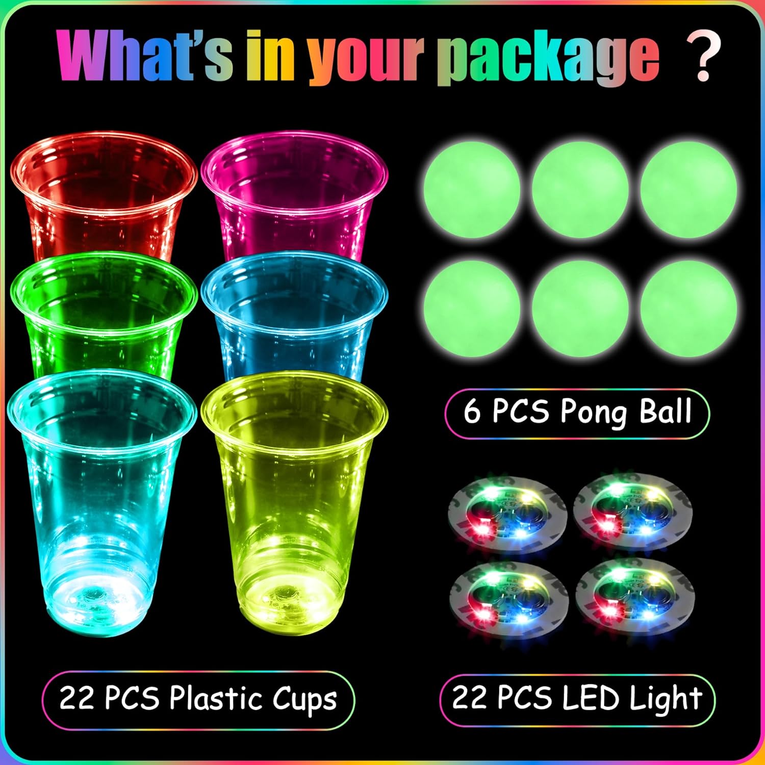 Glowing Party Beer Pong Game L - огляд і ціна Party Games Jenga