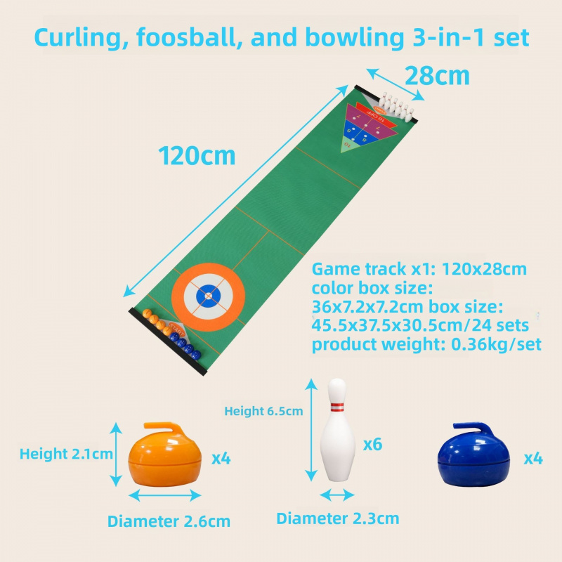 Curling Tabletop Game Set, Min - огляд і ціна Party Games Kids And Adults